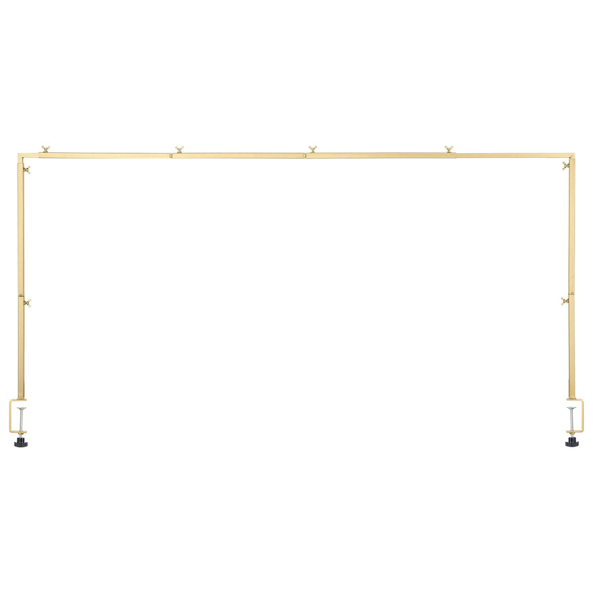 Over Table Rod Stand with Clamps 13"-42" Tall 28"-98" Adjustable Gold Frame