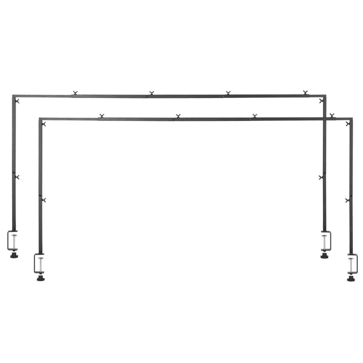 Over Table Rod Stand with Clamps 13"-42" Tall 28"-98" Adjustable 2-Pack Black