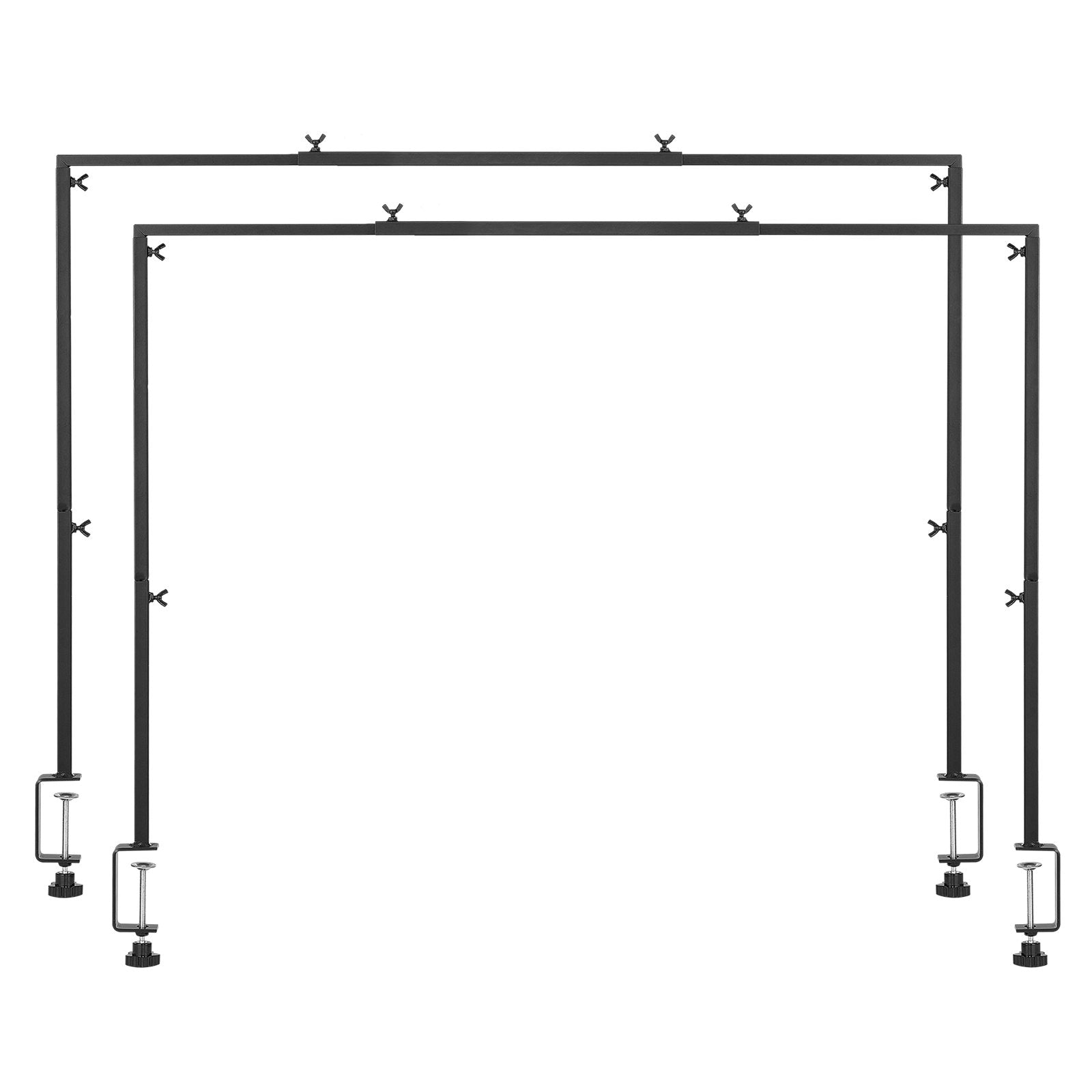 Over Table Rod Stand with Clamps 13"-42" Tall 28"-98" Adjustable 2-Pack Black