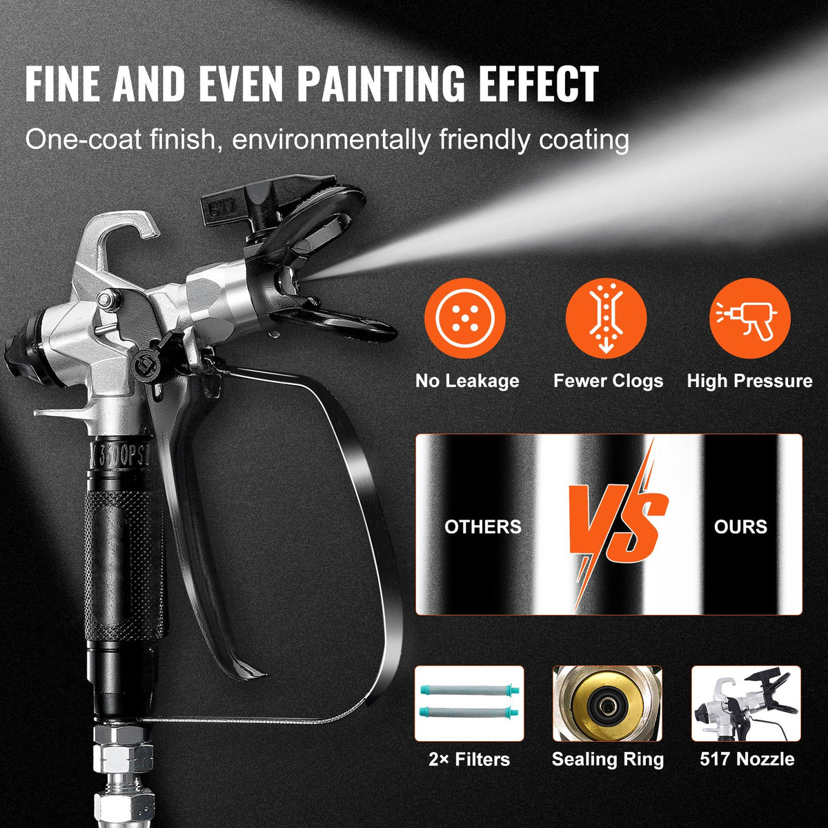 Stand Airless Paint Sprayer 750W 3000PSI Electric with Cart for Home Use