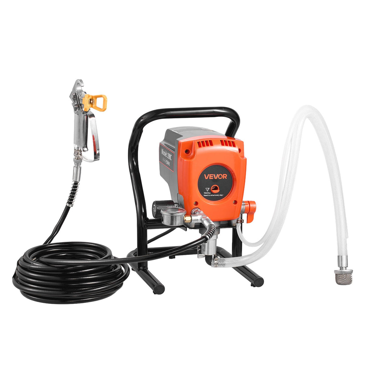 Stand Airless Paint Sprayer 900W 3300PSI High Pressure Hose Extension Nozzles
