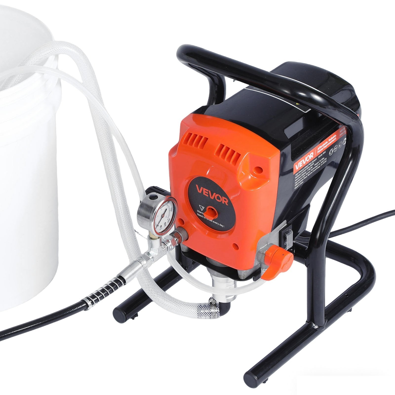 Stand Airless Paint Sprayer 900W 3300PSI High Pressure Hose Extension Nozzles