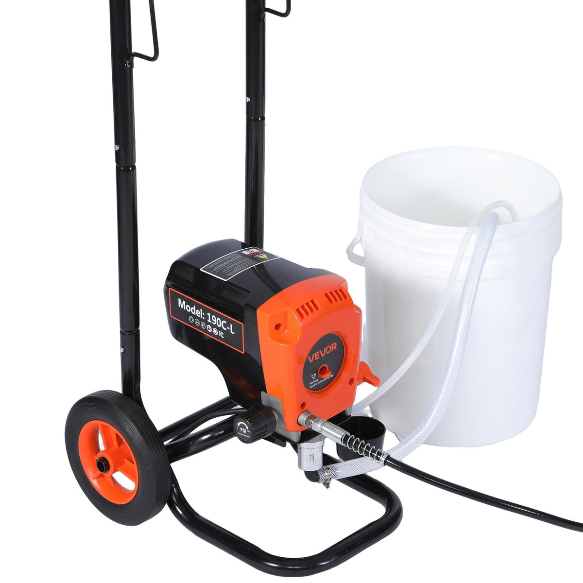 Stand Airless Paint Sprayer 950W 3300PSI High Pressure with Cart Hose Nozzles
