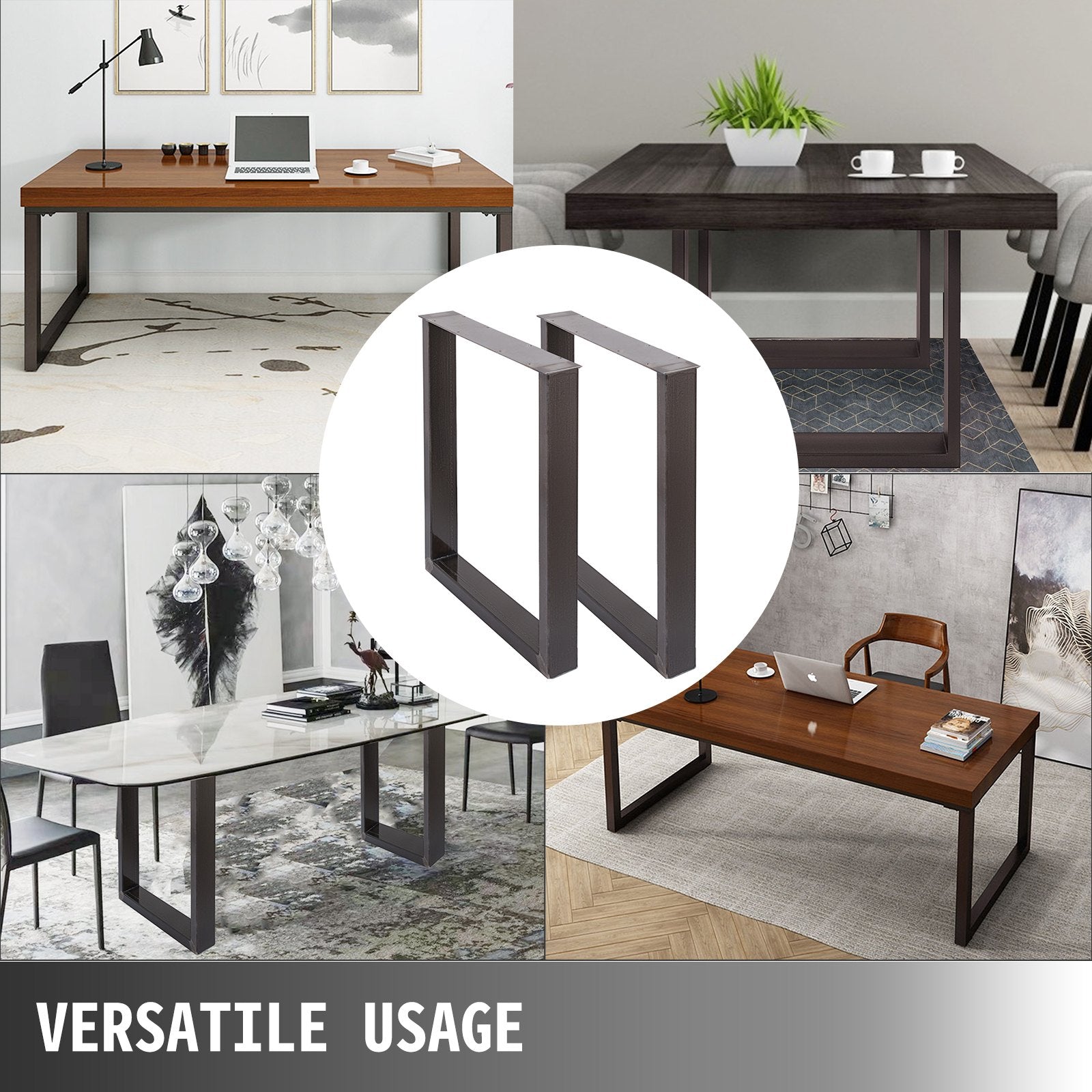 Dining Table Legs 72x60cm Set of 2  Office Computer Desk Bench Country Style