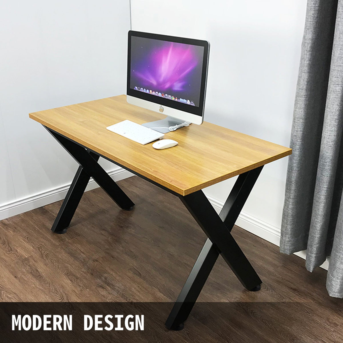 Steel Table Legs Set of 2 72x79cm Heavy Duty 7.9cm Square X-Frame Industrial