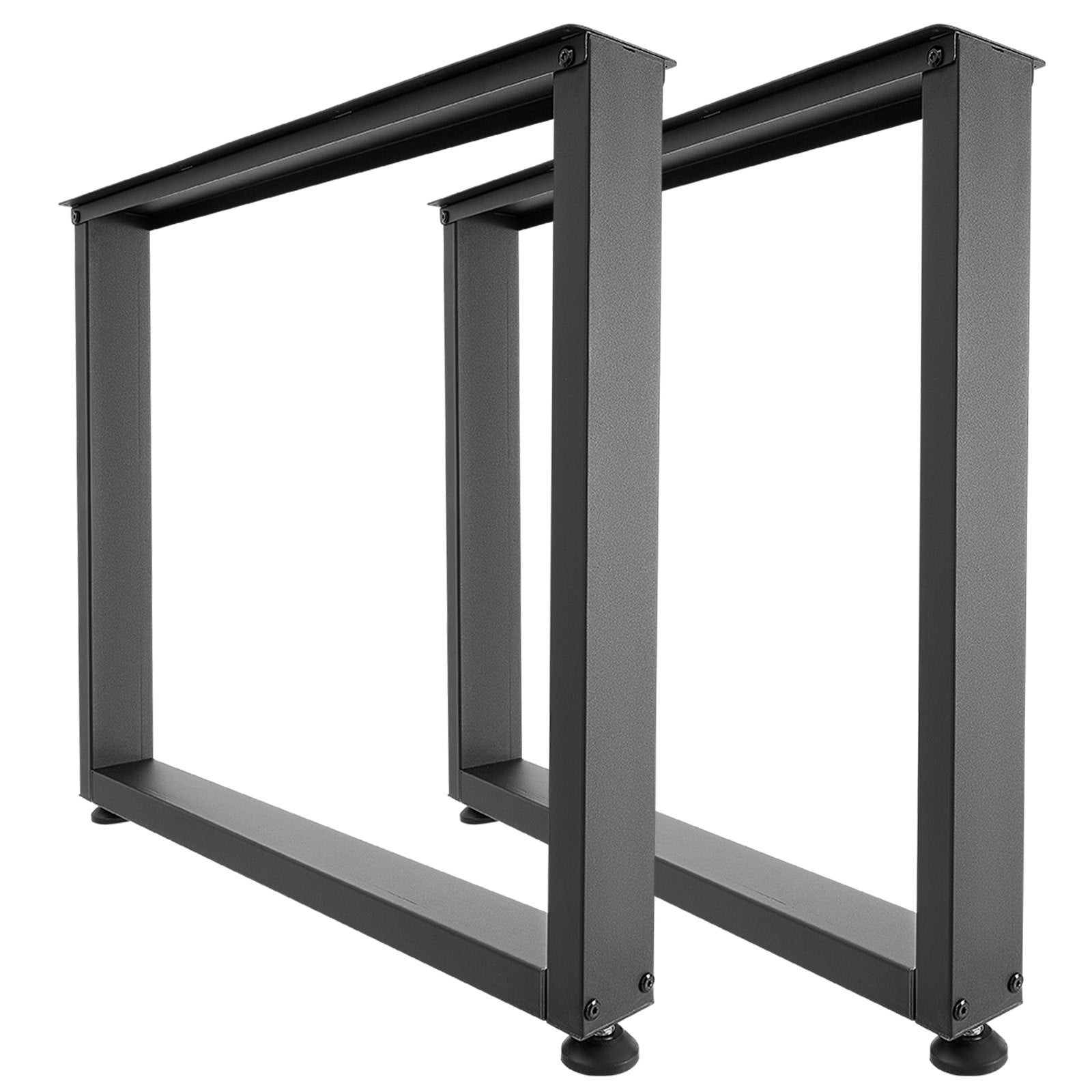 Table Legs 750x900mm Square Steel Heavy Duty 1000kg Set of 2 Black Office Desk