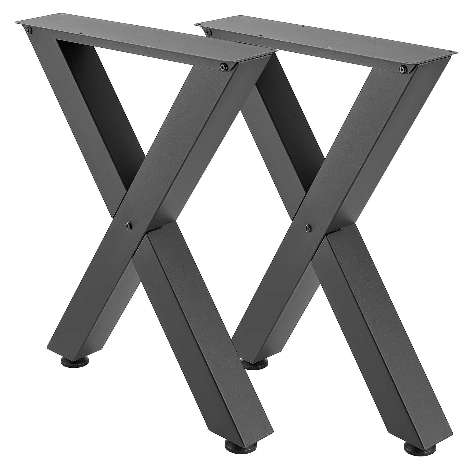 Table Legs 750x600mm Steel X Frame Heavy Duty 1000kg Desk Bar Workbench 2PCS