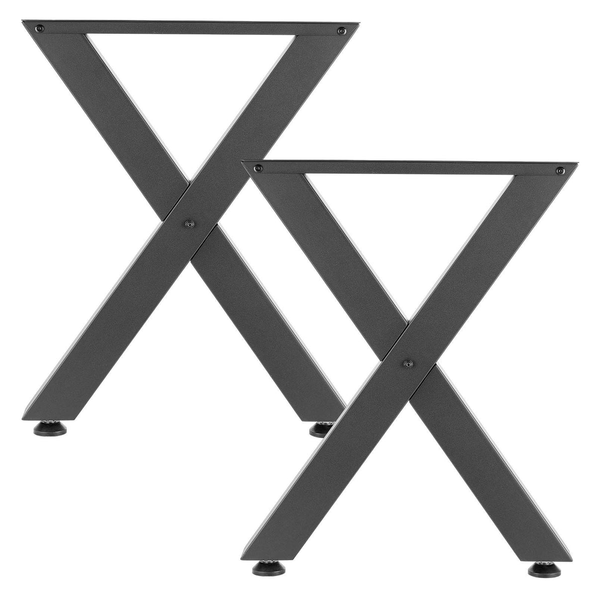 Table Legs 750x600mm Steel X Frame Heavy Duty 1000kg Desk Bar Workbench 2PCS