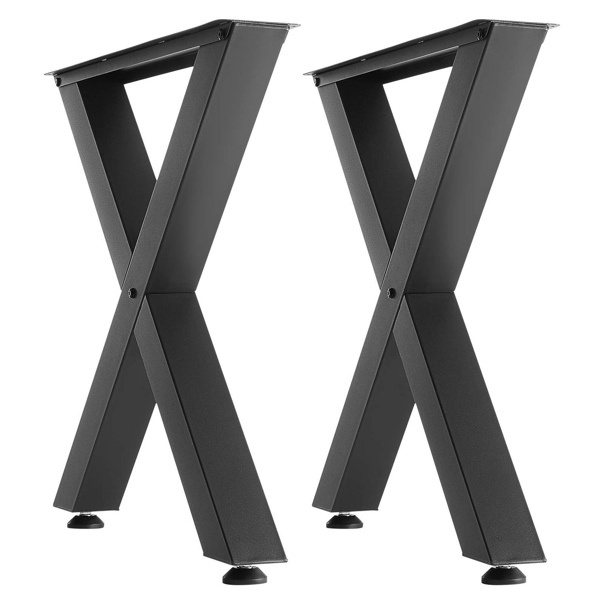 Table Legs 750x790mm Steel X Frame 1000kg Heavy Duty Easy Assembly 2PCS Black