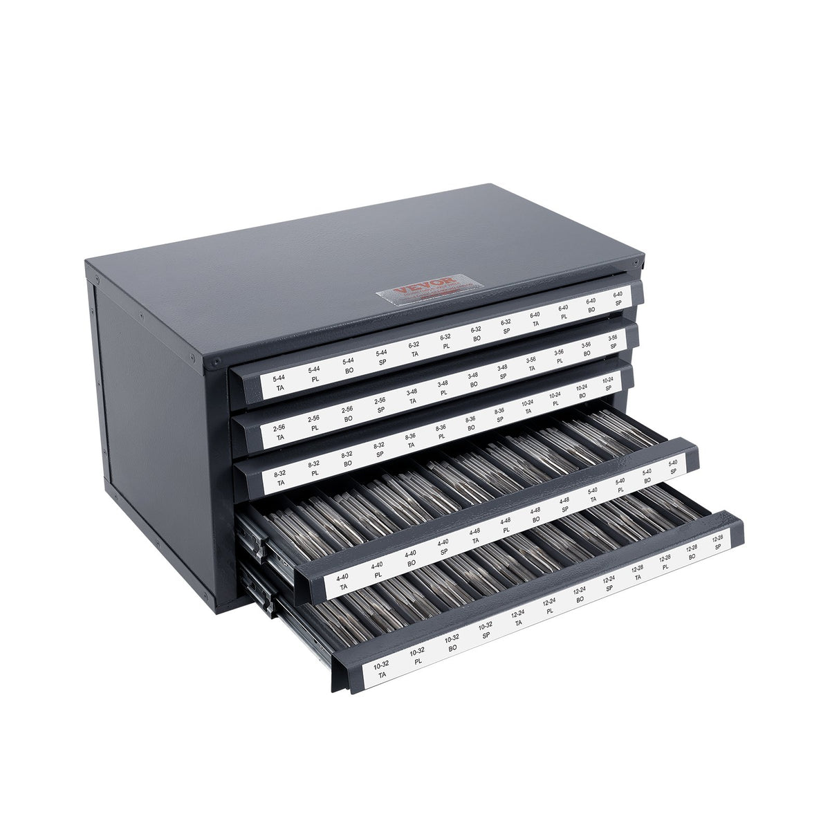 5 Drawer Tap Dispenser Cabinet 60 Compartment Steel Organizer