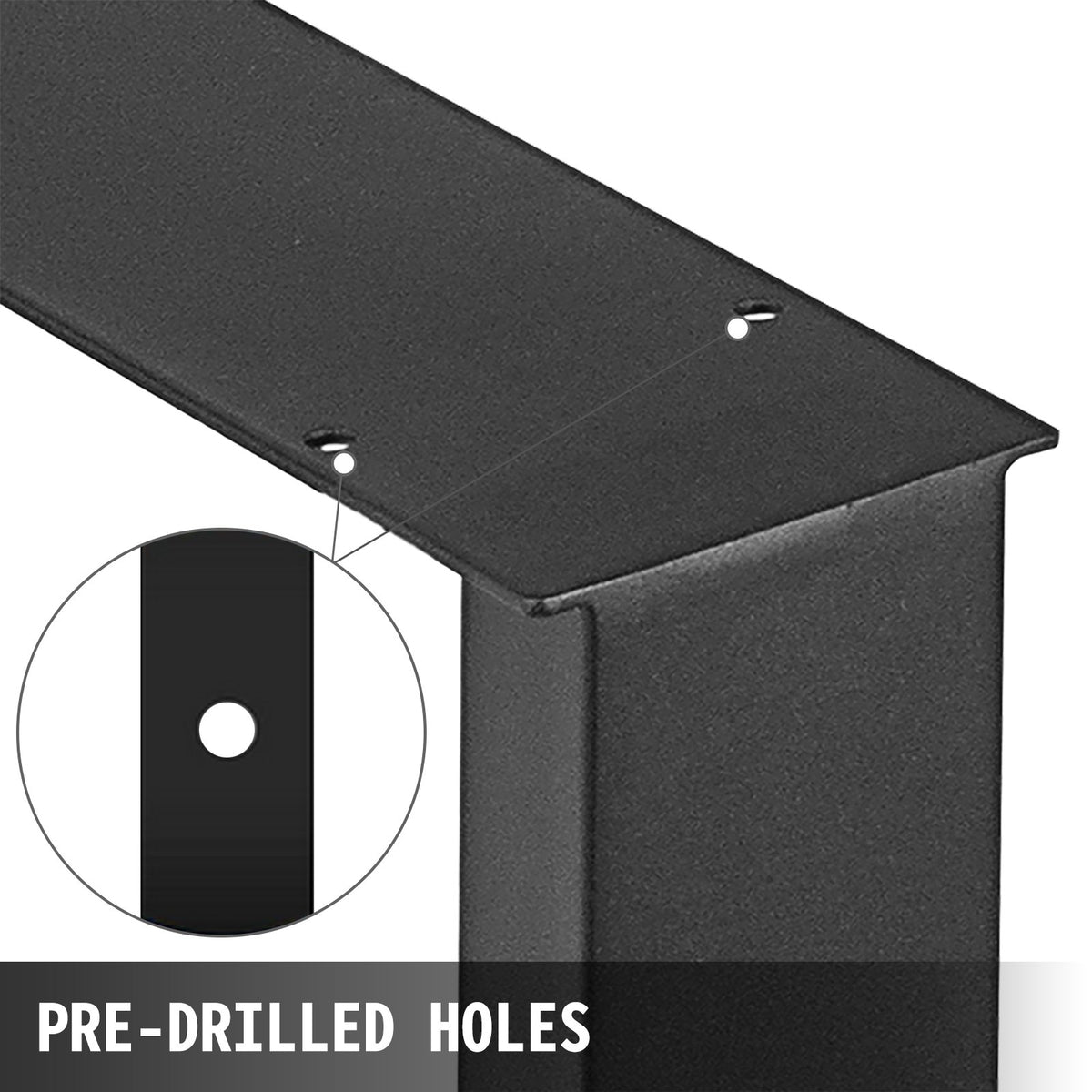 Metal Table Legs Set of 2 31x23 Steel Dining Office Computer Desk Bench Legs