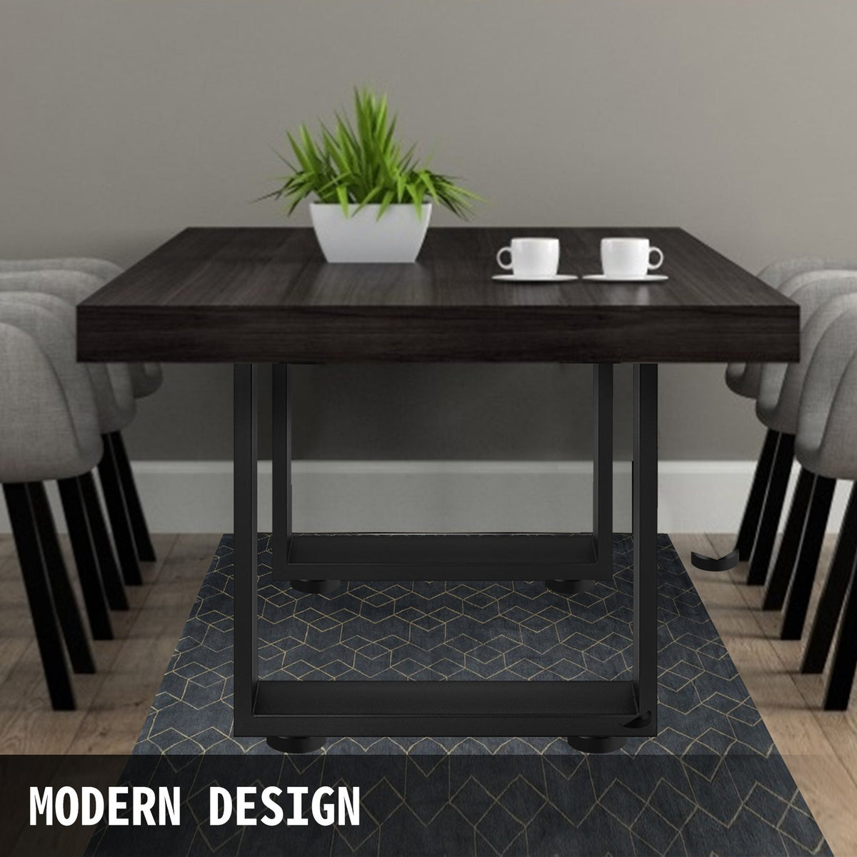 Metal Table Legs Set of 2 31x23 Steel Dining Office Computer Desk Bench Legs