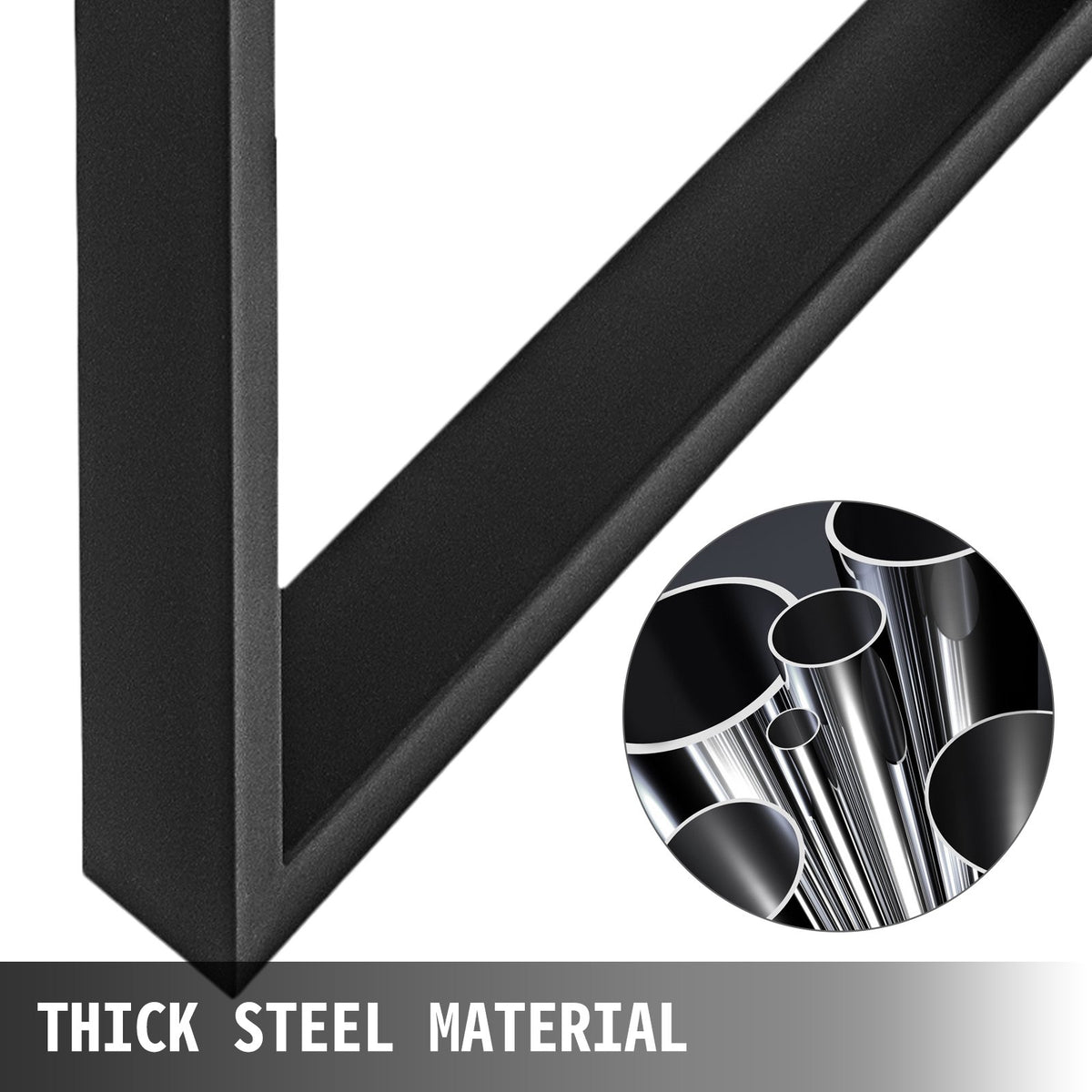 Metal Table Legs Set of 2 35x28 Steel Dining Office Computer Desk Bench Legs