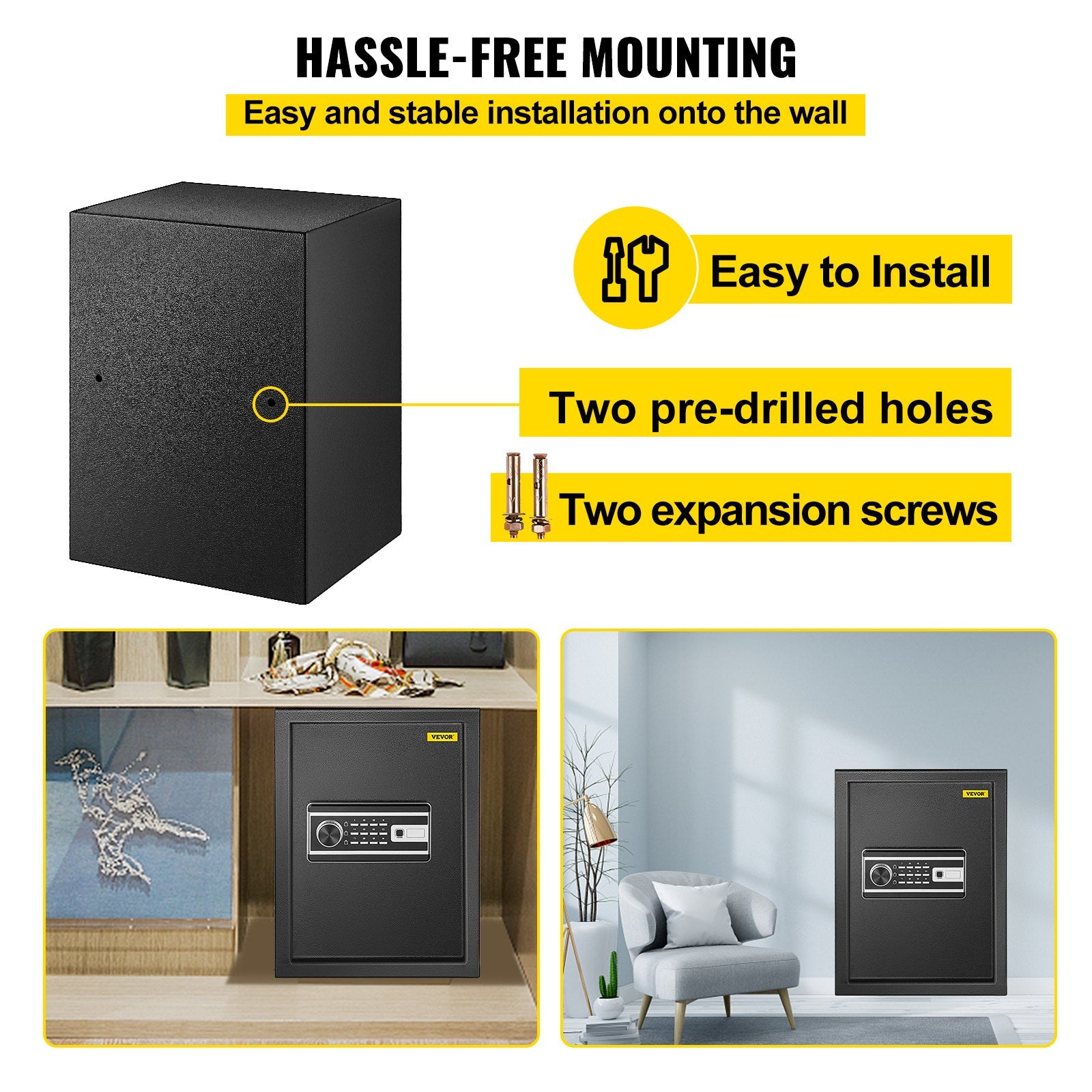 Safe Box Lock 2.1 Cubic Feet Digital Security Safe for Home and Office