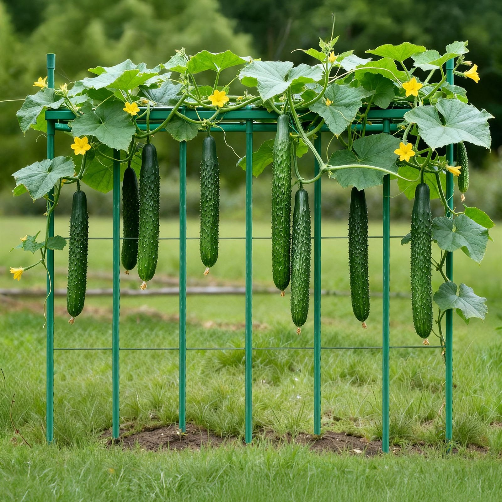 Garden Stakes 50 Pack 1455mm Plastic-Coated Metal Tomato Stakes Pointed Ends