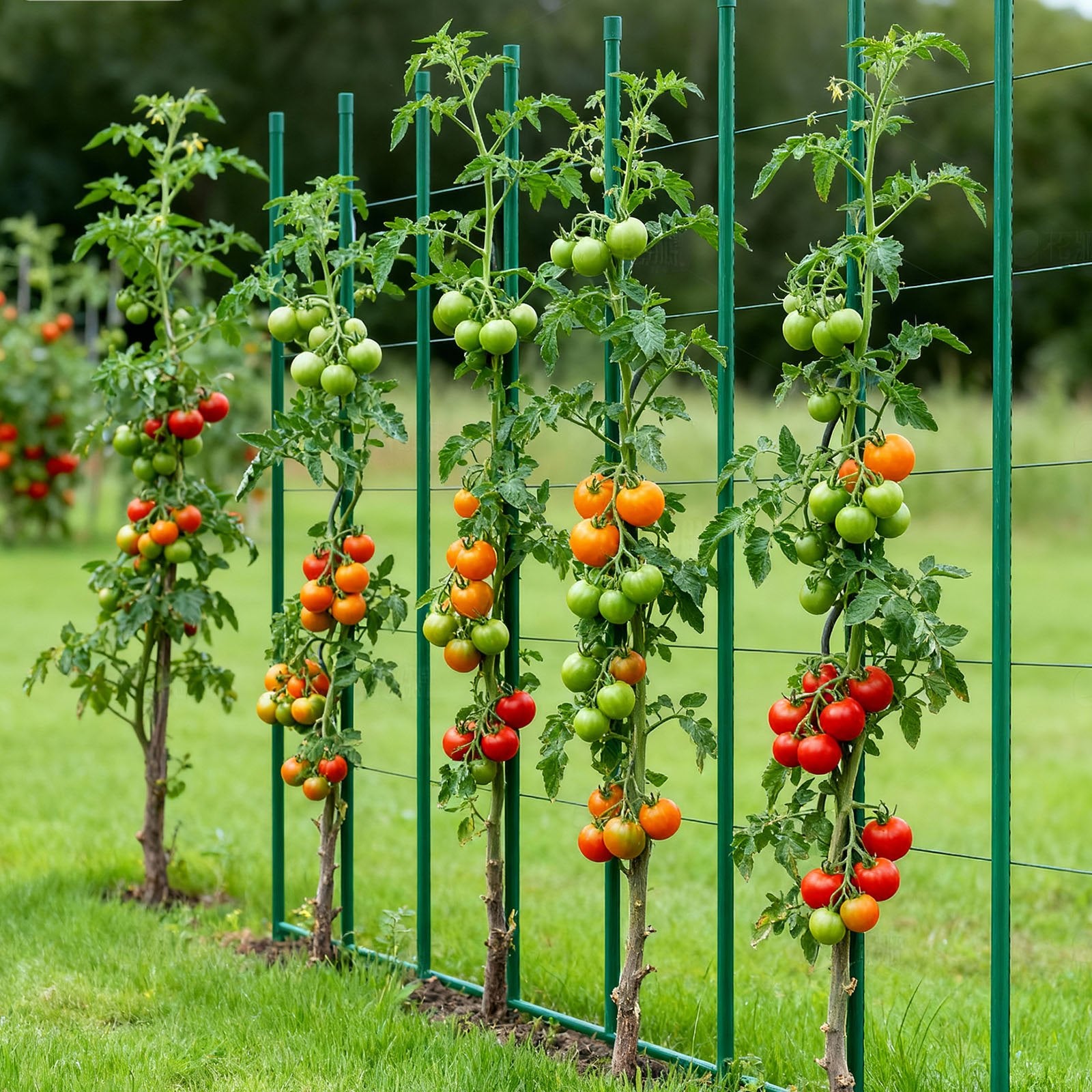 Garden Stakes 50 Pack 1800mm Plastic Coated Metal Tomato Plant Support Sticks