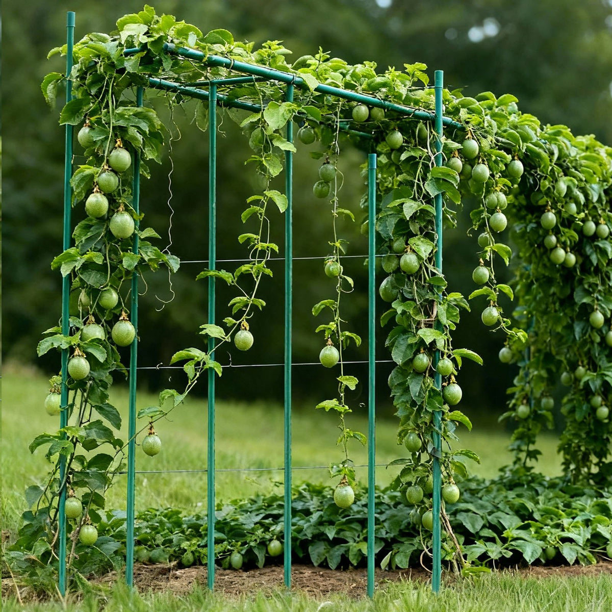 Garden Stakes 25 Pack 2100mm Plastic-Coated Metal Tomato Stakes Pointed Ends