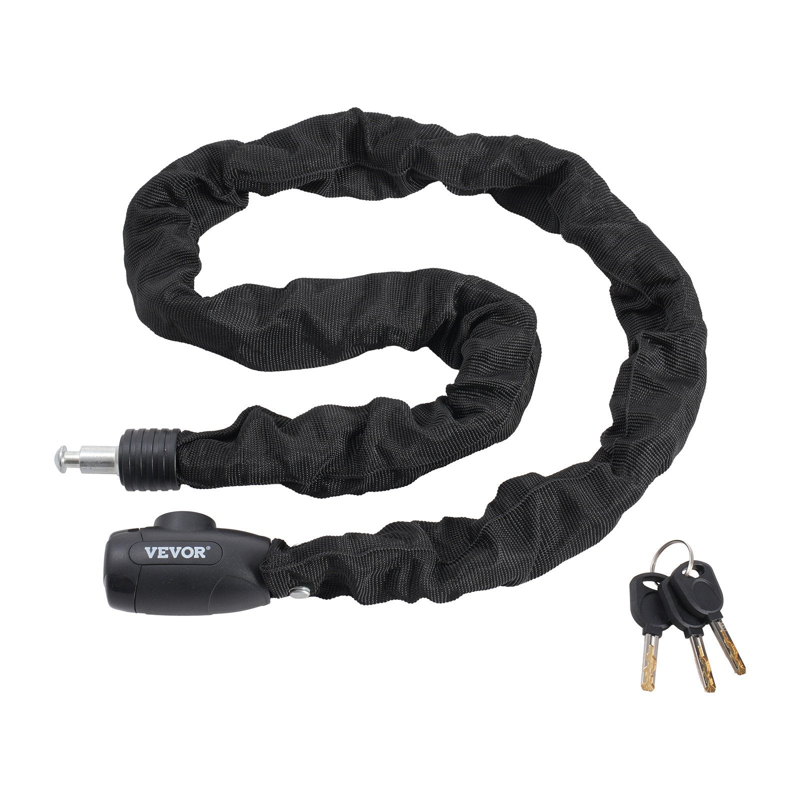 Bike Chain Lock 3.94 Ft 8mm Heavy Duty Combination Lock with 4 Keys for Security