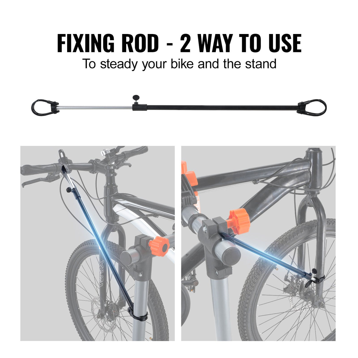 Bike Repair Stand 80 lbs Heavy-Duty Adjustable Steel Workstand Magnetic Tray