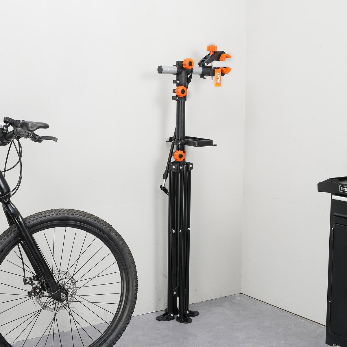 Bike Repair Stand 80 lbs Heavy-Duty Adjustable Steel Workstand Magnetic Tray