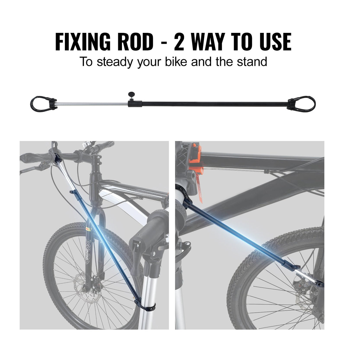 Bike Repair Stand 66lbs Heavy-Duty Aluminum Adjustable Foldable with Tool Tray