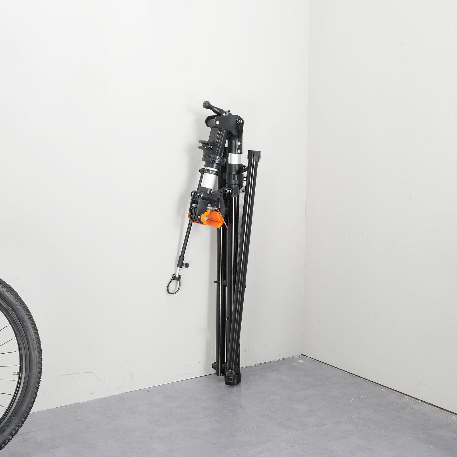 Bike Repair Stand 66lbs Heavy-Duty Aluminum Adjustable Foldable with Tool Tray