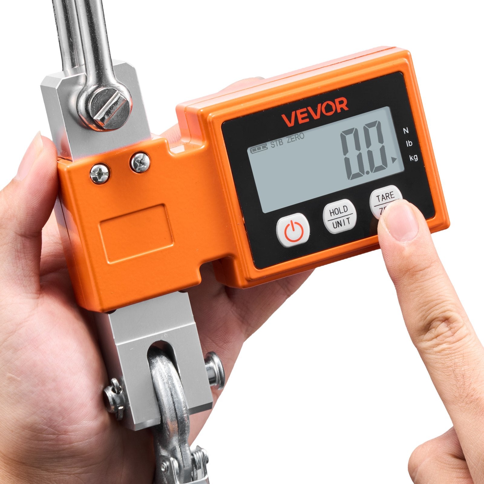 Digital Crane Scale 1100lbs/500kg Industrial Hanging with LCD Cast Aluminum