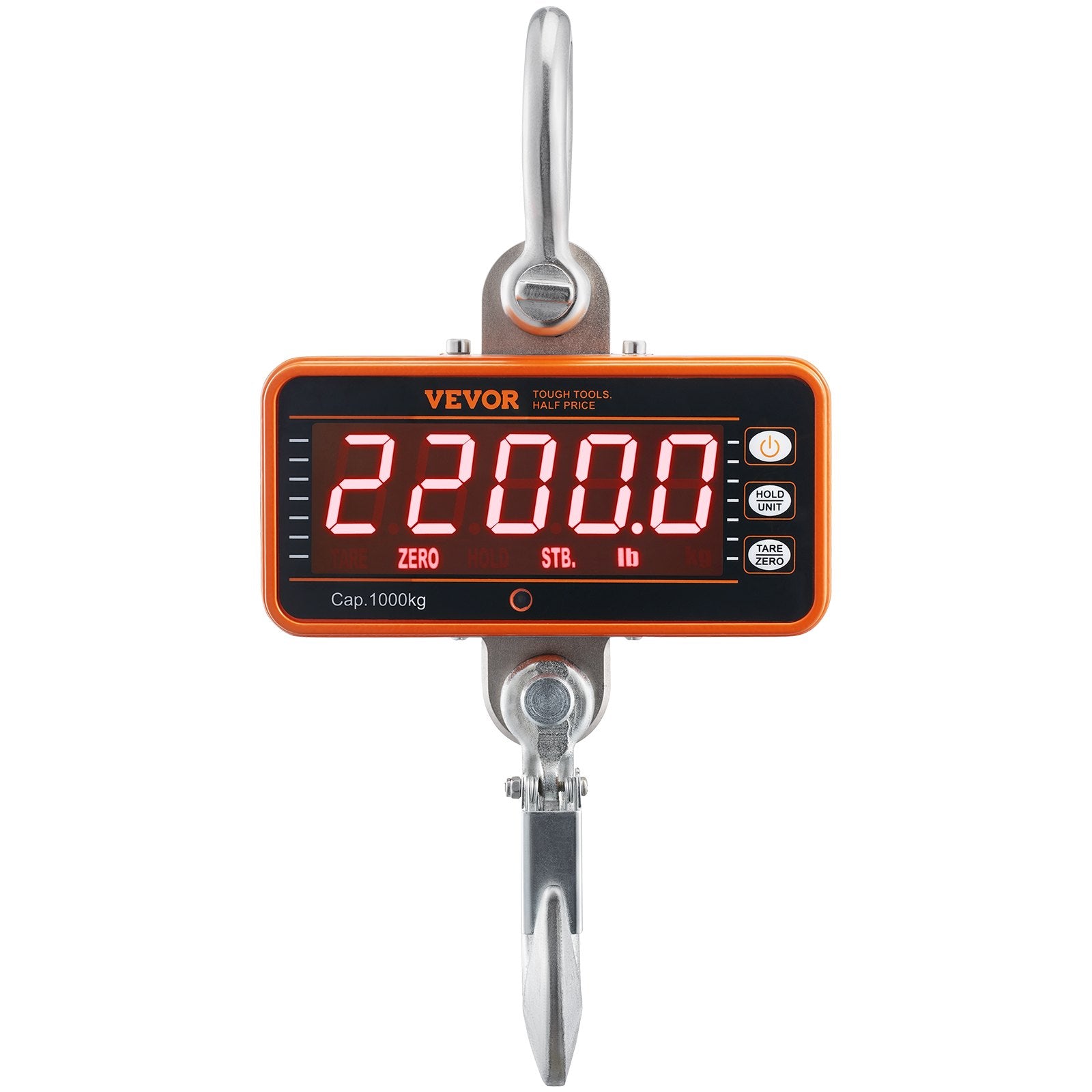 Digital Crane Scale, 2200 lbs/1000 kg Heavy-Duty Hanging Scale with LED & Remote
