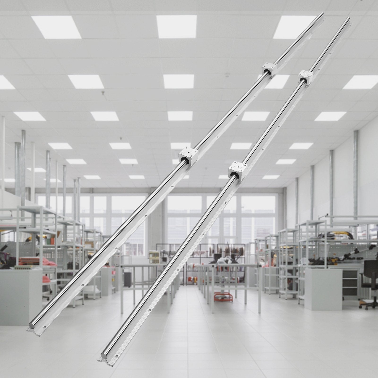 Linear Guide Rail Set SBR20 1800mm 2 Rails 4 SBR20UU Slide Blocks CNC Machine