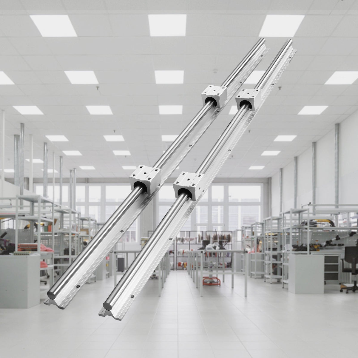 Linear Guide Rail Set SBR20 800mm 2 Rails 4 SBR20UU Slide Blocks