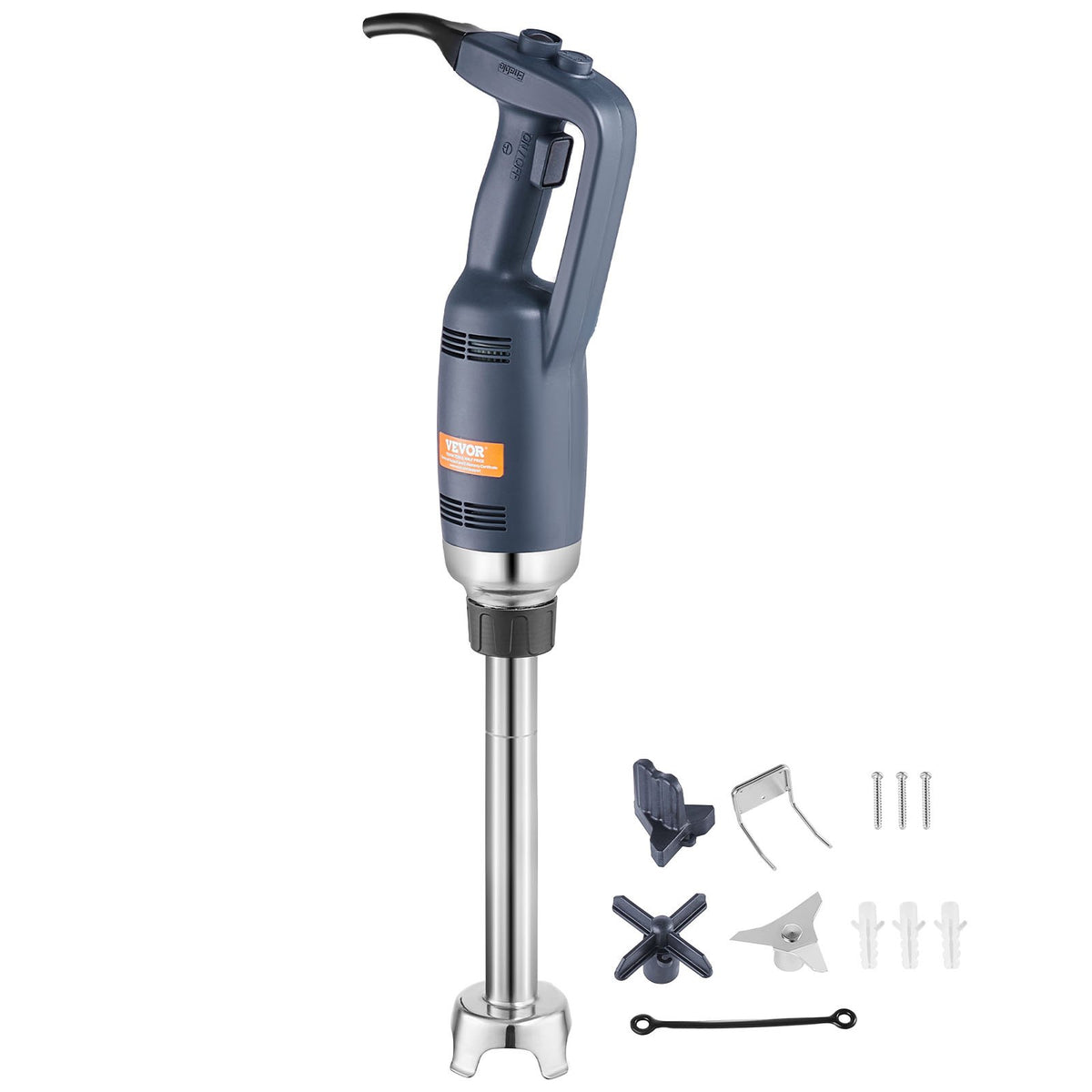 Commercial Immersion Blender 350W 12" Hand Mixer Variable Speed Stainless Blade