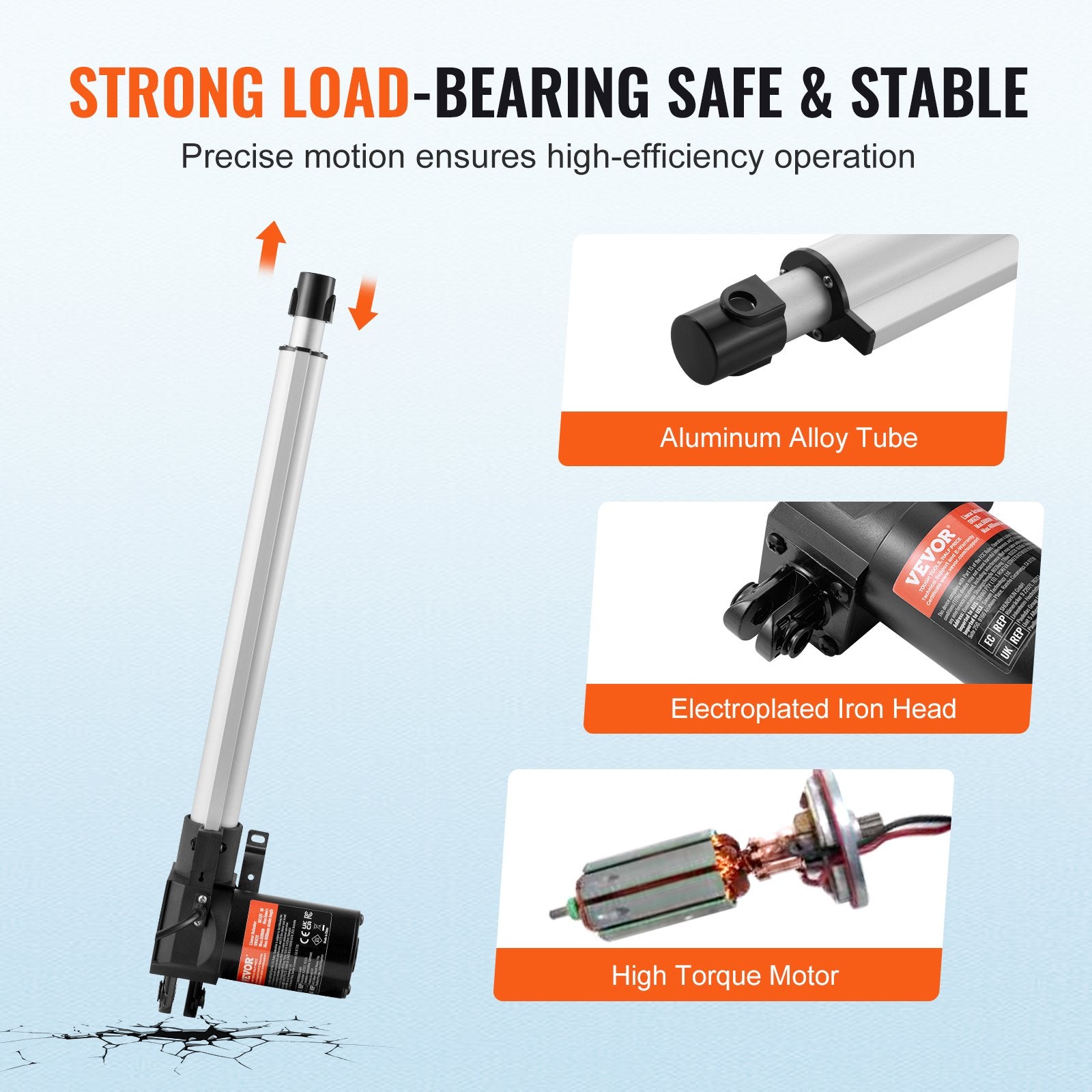 12V Linear Actuator 14 Inch Heavy Duty 6000N with Bracket IP44