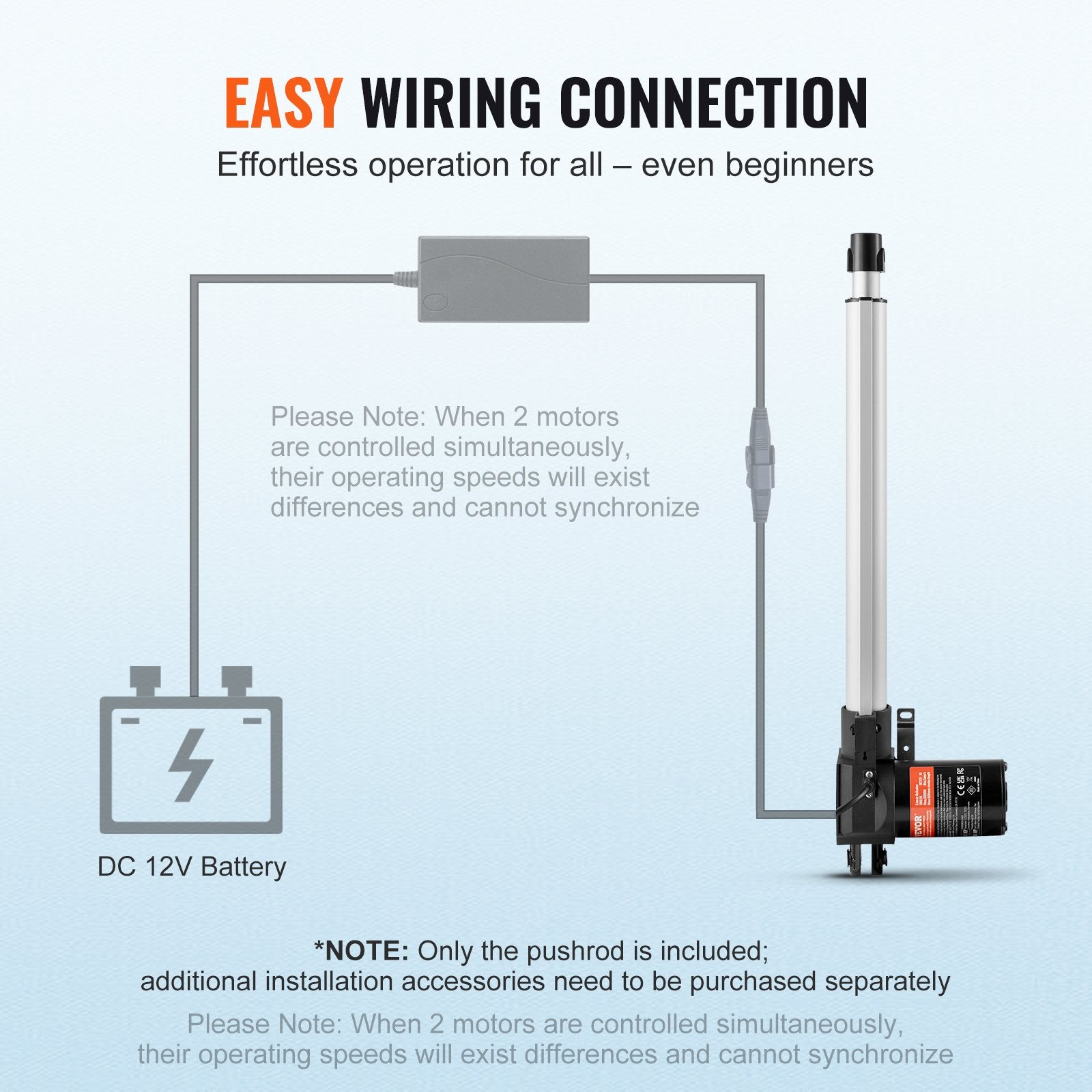 12V Linear Actuator 14 Inch Heavy Duty 6000N with Bracket IP44