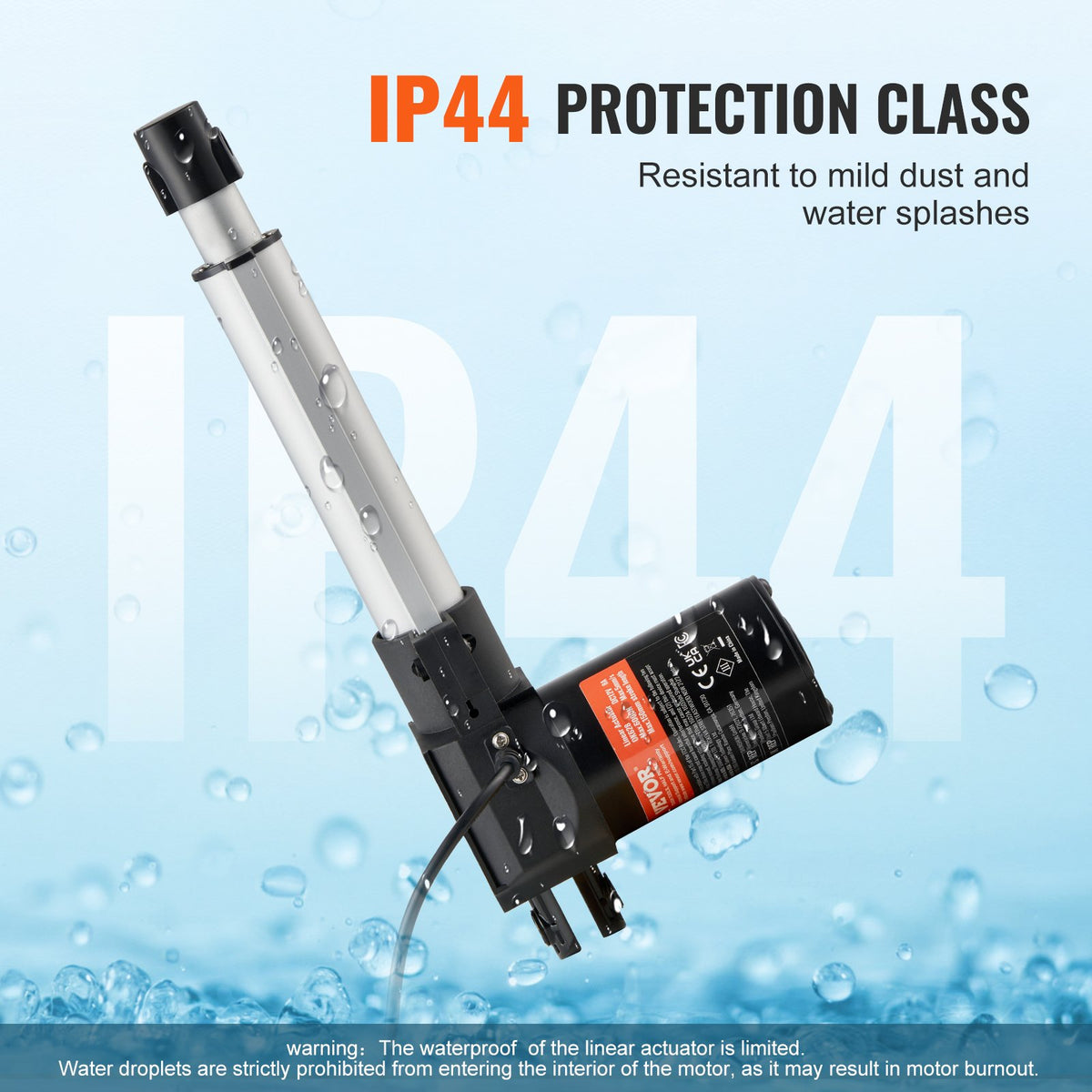 12V Heavy Duty 6 Inch Linear Actuator 1320lbs with Mounting Bracket