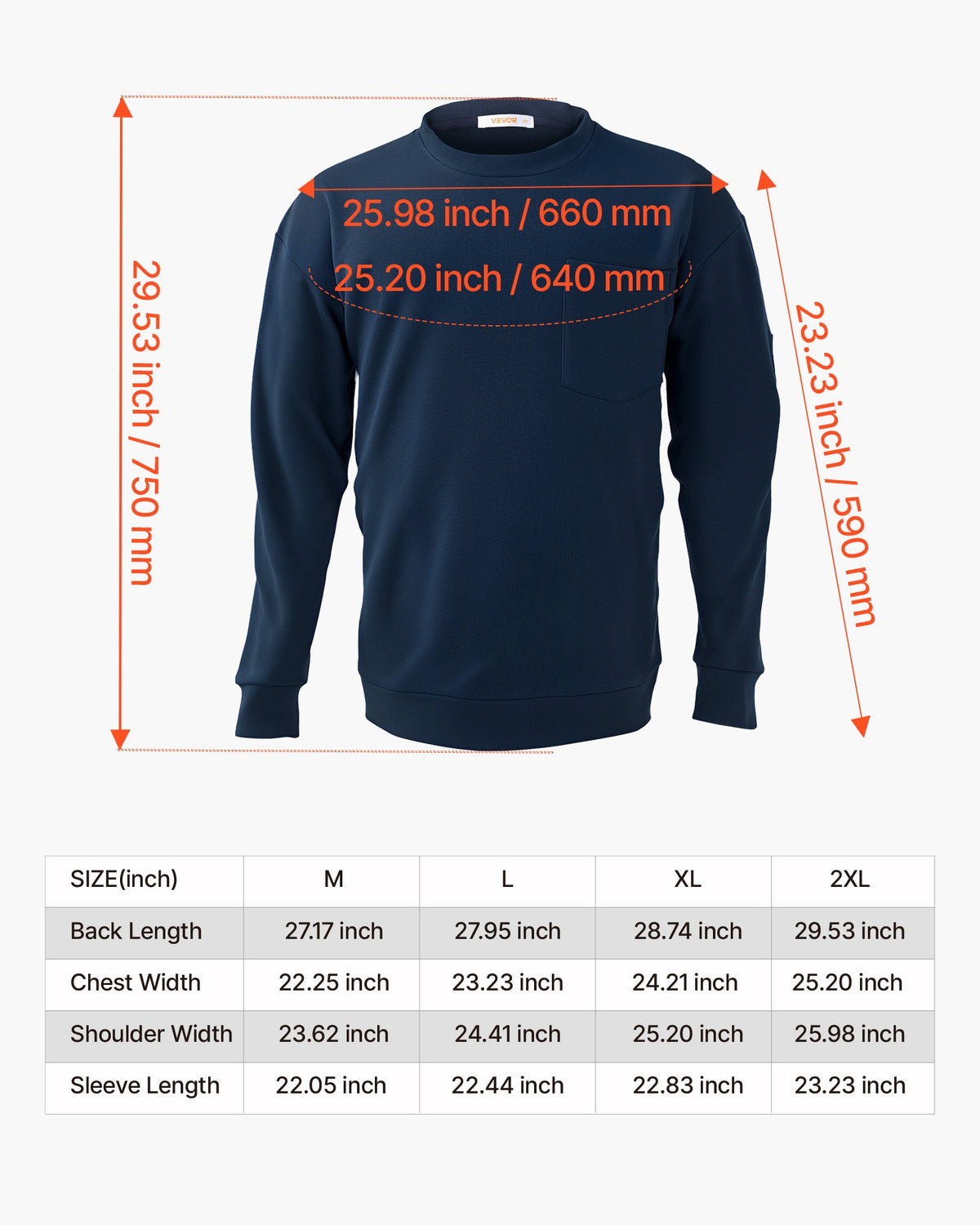 FR Shirts Flame Resistant 7oz Cotton Long Sleeve Fire Retardant Work Navy 2XL