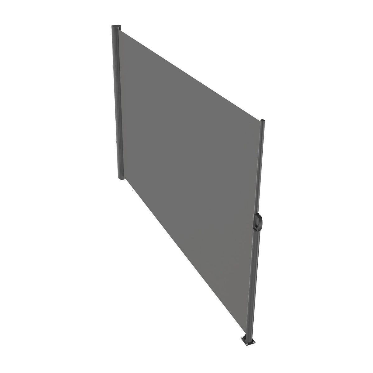 Retractable Side Awning 160x300cm Aluminum Outdoor Privacy Screen Gray