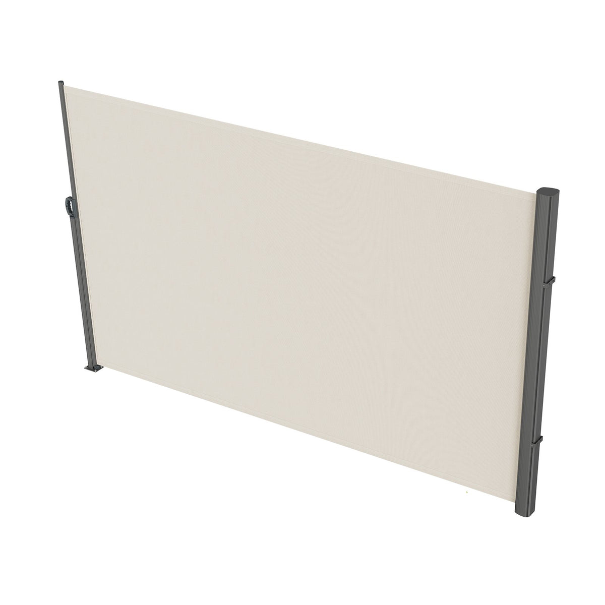 Retractable Side Awning 160x300cm Aluminum Outdoor Privacy Screen Beige