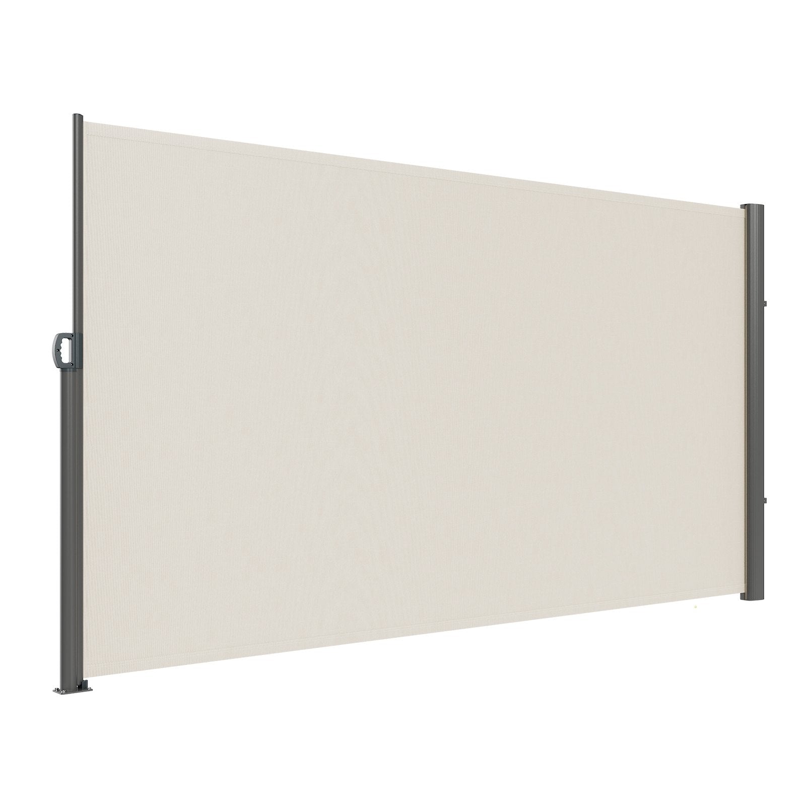 Retractable Side Awning 160x300cm Aluminum Outdoor Privacy Screen Beige
