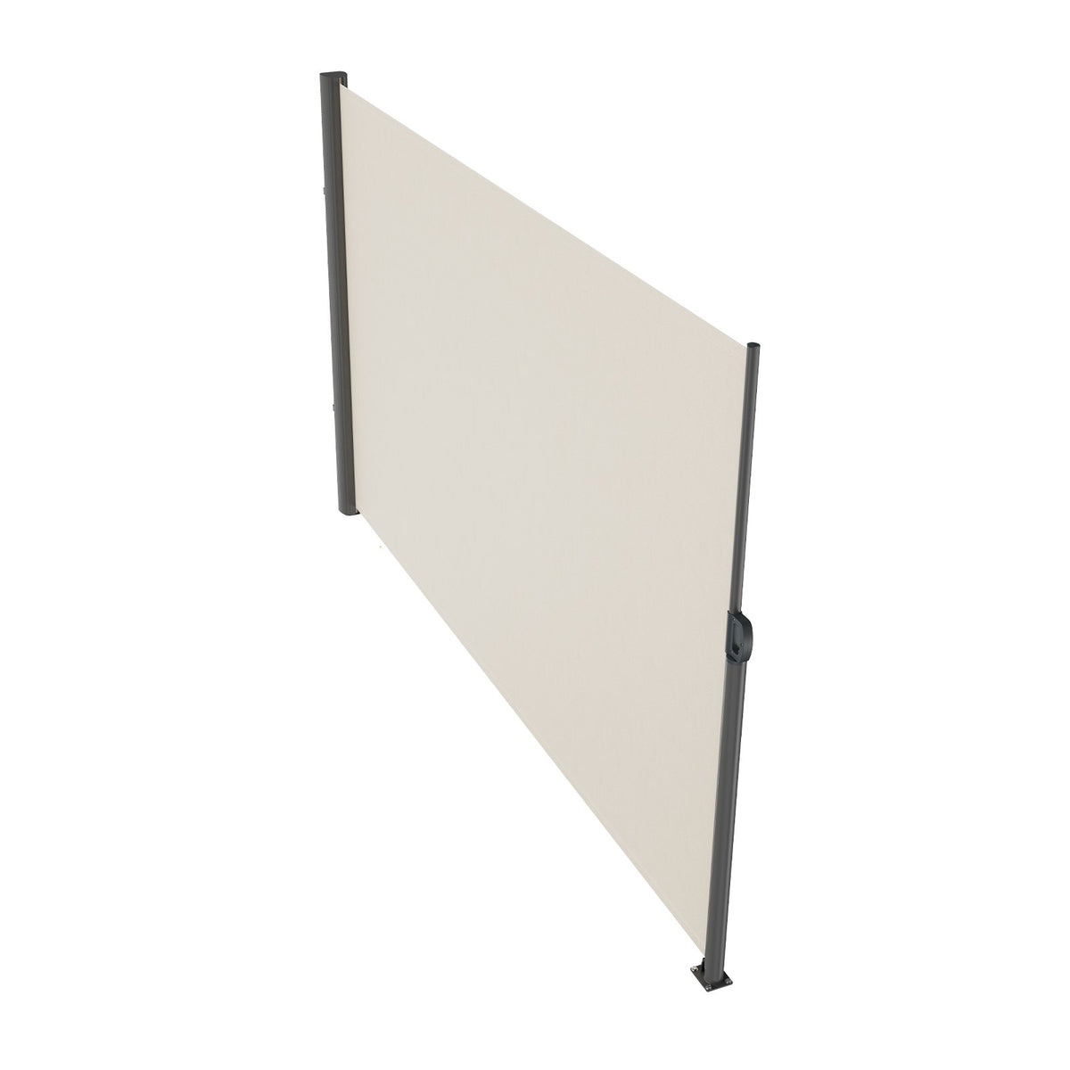 Retractable Side Awning 160x300cm Aluminum Outdoor Privacy Screen Beige