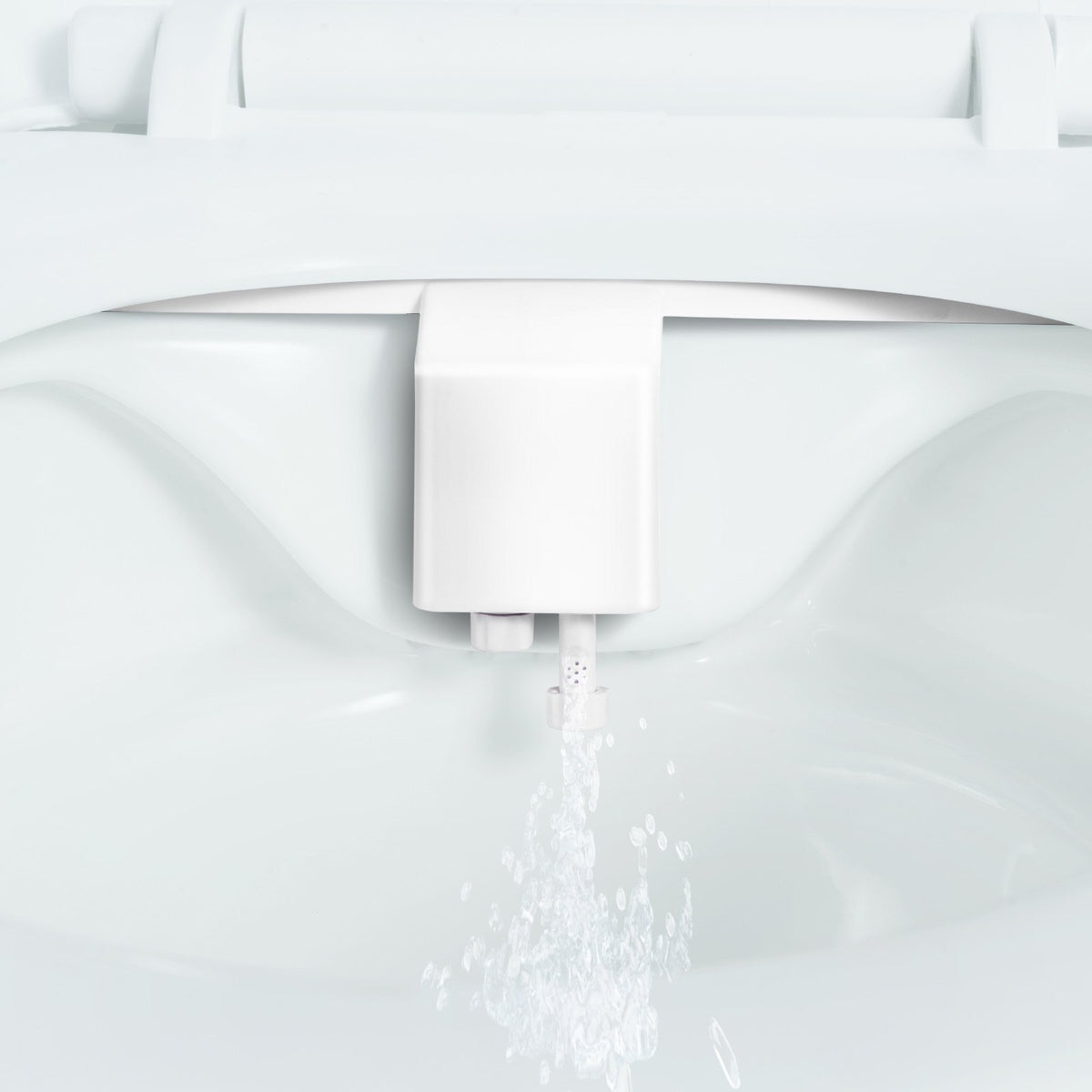 Bidet Attachment for Toilet Non-Electric Dual Nozzles Adjustable Water Pressure White