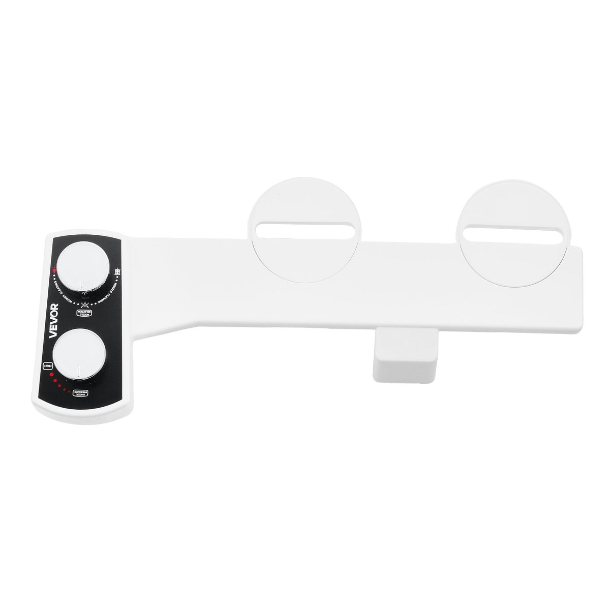 Bidet Attachment for Toilet Non-Electric Dual Nozzles Adjustable Water Pressure White