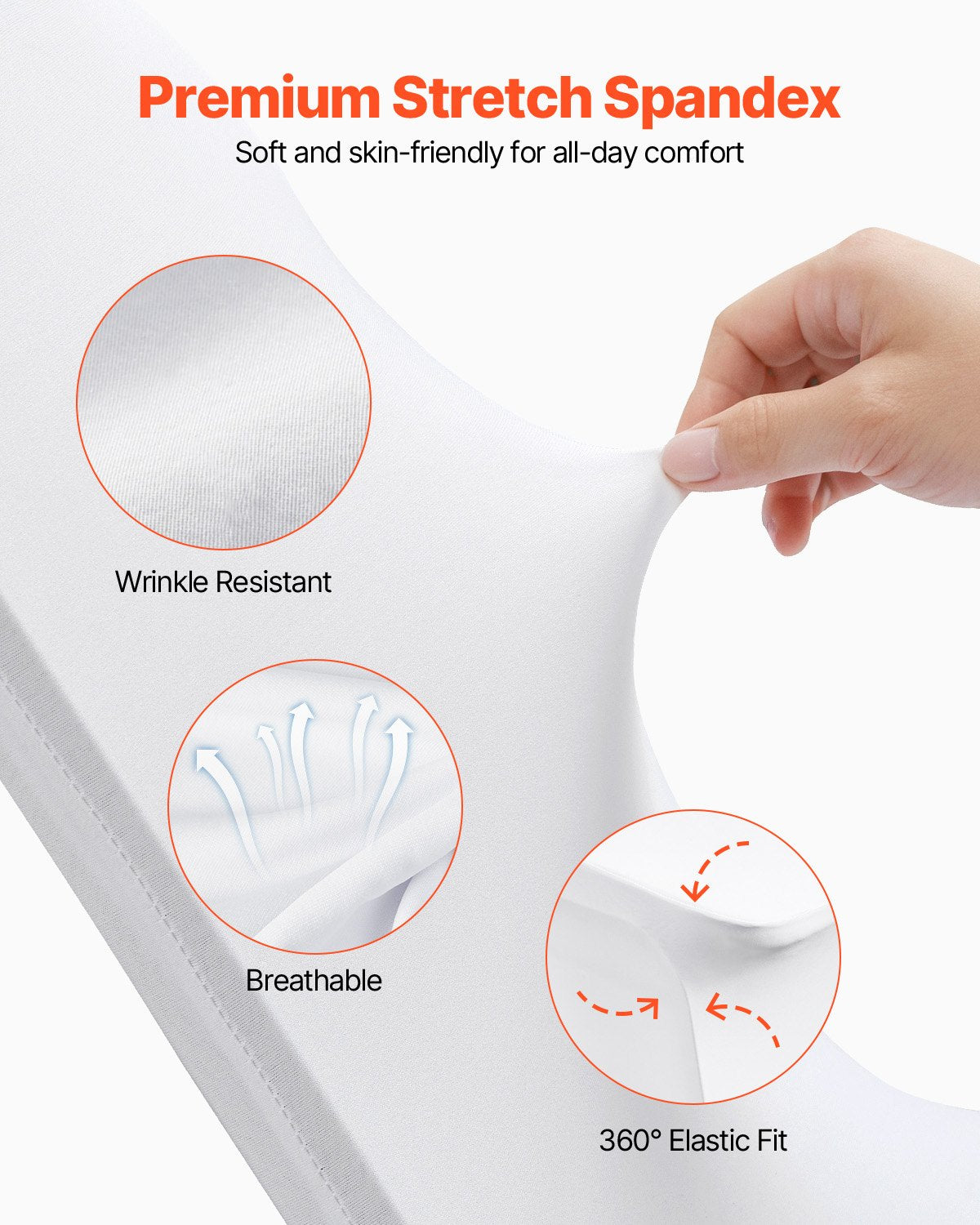 Stretch Spandex Folding Chair Covers Universal Fitted Washable Slipcovers 12PCS
