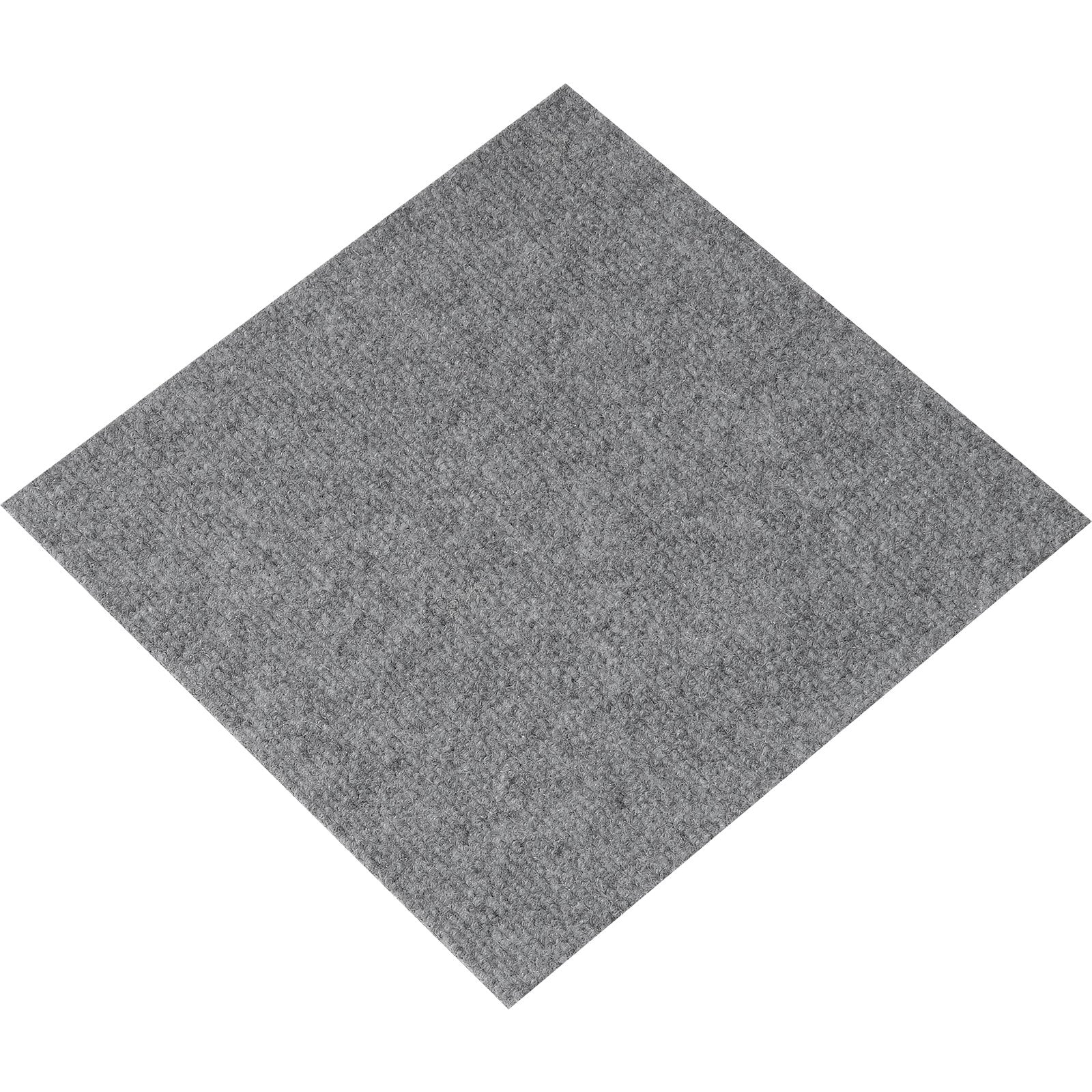 Carpet Tiles Peel Stick 12x12" Self-Adhesive 12 Tiles Light Gray Indoor Outdoor
