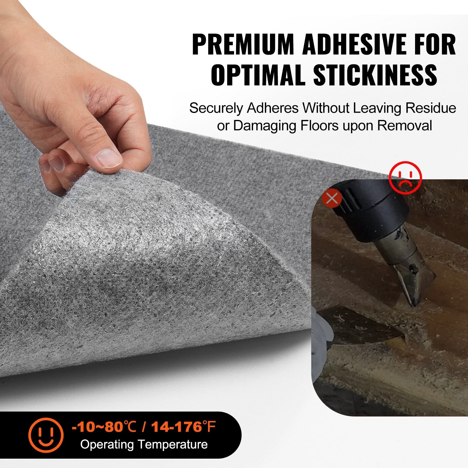 Carpet Tiles Peel Stick 24x24" Self-Adhesive 9 Tiles Light Gray Indoor Outdoor