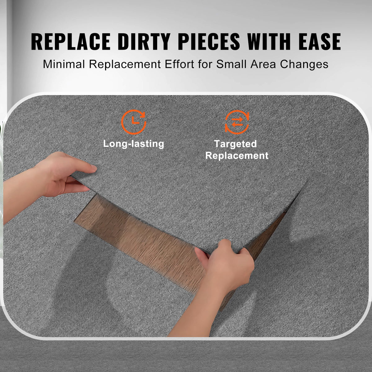 Carpet Tiles Peel Stick 24x24" Self-Adhesive 9 Tiles Light Gray Indoor Outdoor