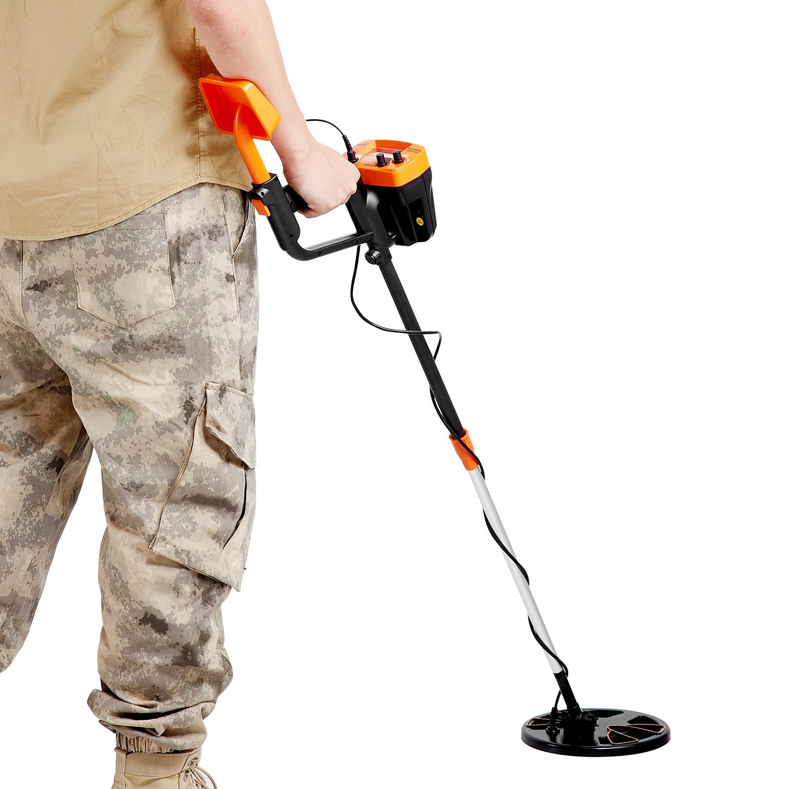Metal Detector 200mm Professional Gold Detector IP68 Waterproof LCD Display