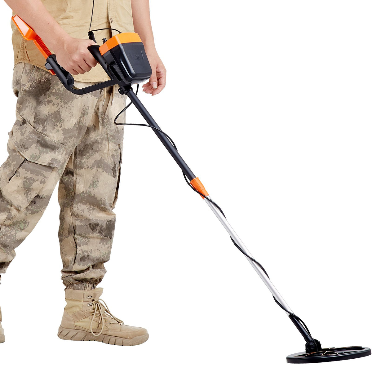 Metal Detector 200mm Professional Gold Detector IP68 Waterproof LCD Display