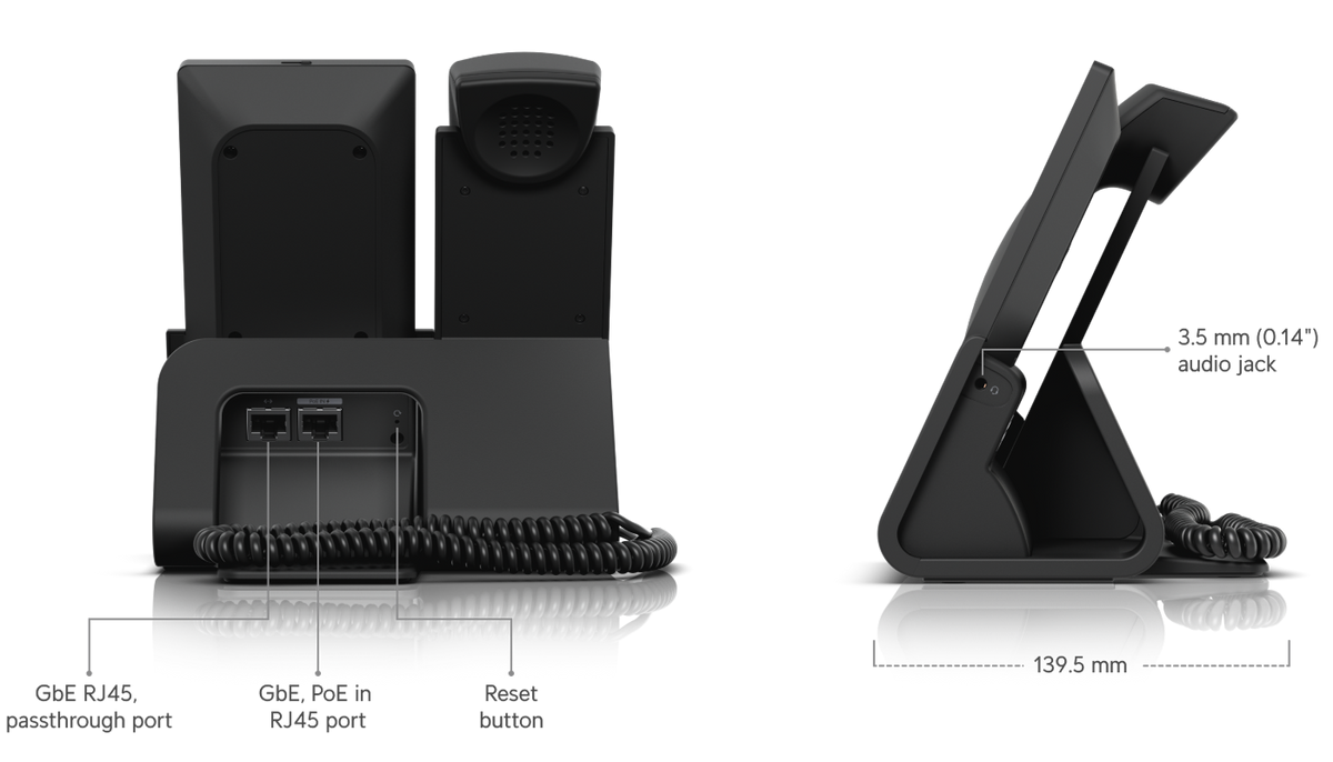 Ubiquiti Talk G3 Touch Pro Compact 5" Touchscreen Desktop Smartphone with UniFi Talk and Talk Relay Support